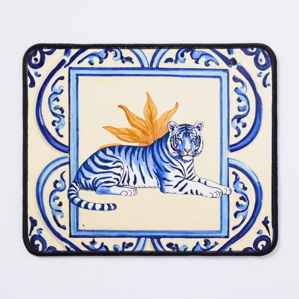 Item preview, Blue Tiger Tile designed and sold by Kiki-Hes.