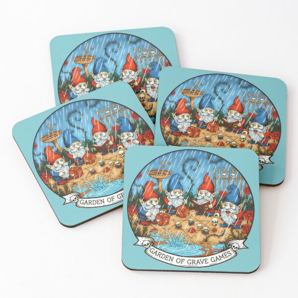Item preview, Garden of Grave Games Funny Retro Gnomes designed and sold by CoffinsArt.