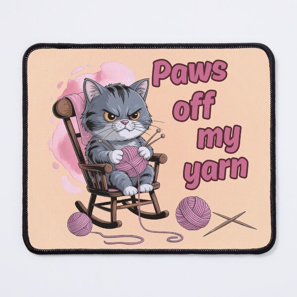 Item preview, Paws Off My Yarn - Cat Knitting designed and sold by TherezaDesign.