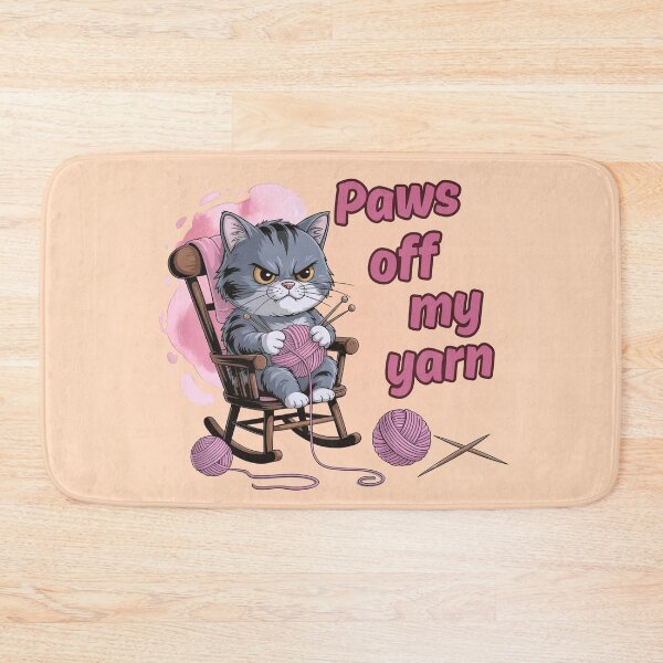 Item preview, Paws Off My Yarn - Cat Knitting designed and sold by TherezaDesign.