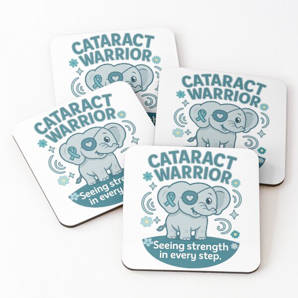 Item preview, Cataract Warrior – Cute Elephant Vision Loss Support designed and sold by Eyepatch-Jacks.