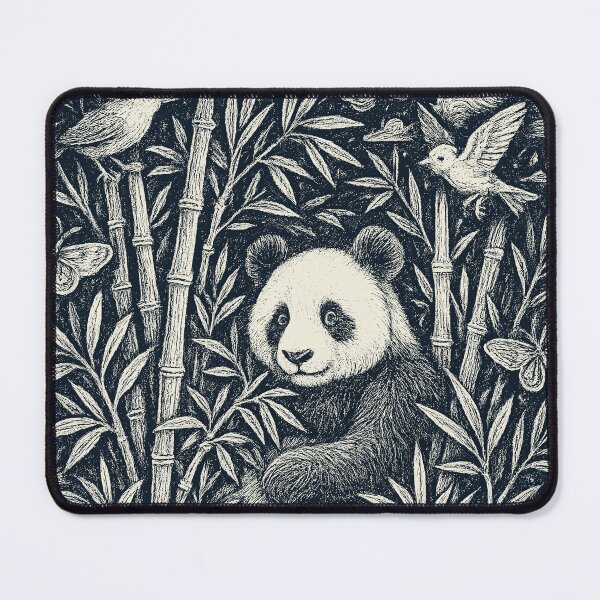 Item preview, Panda Bamboo Forest Birds Butterflies designed and sold by EdvvinStudios.