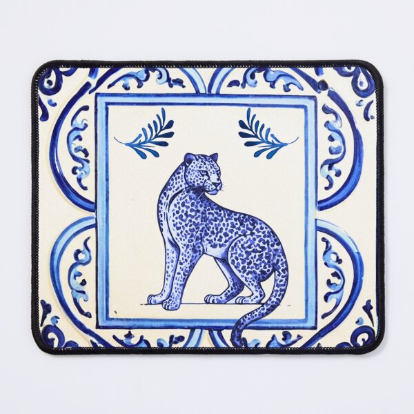 Item preview, Blue Leopard Tile designed and sold by Kiki-Hes.