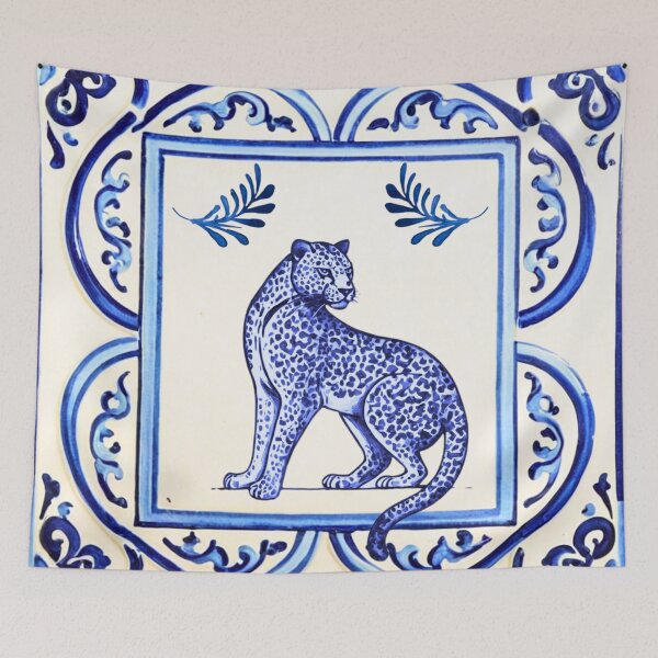 Item preview, Blue Leopard Tile designed and sold by Kiki-Hes.