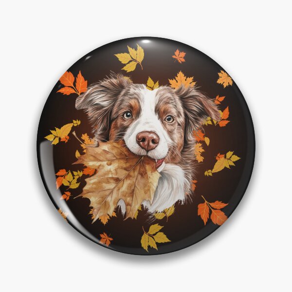 Item preview, Happy Dog - Fall Leaves designed and sold by TherezaDesign.
