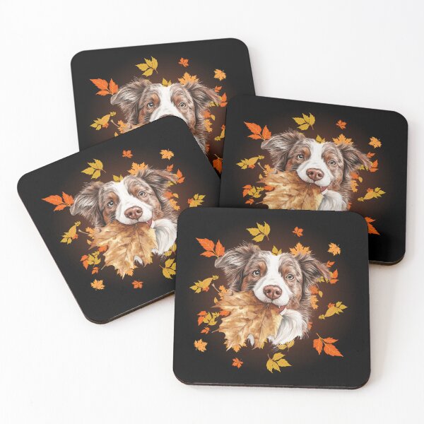 Item preview, Happy Dog - Fall Leaves designed and sold by TherezaDesign.