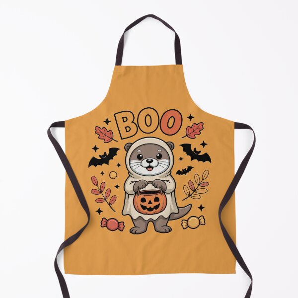 Item preview, Otter Says BOO – Cute Halloween Ghost Otter Design designed and sold by SoftStyleStudio ⭐⭐⭐.