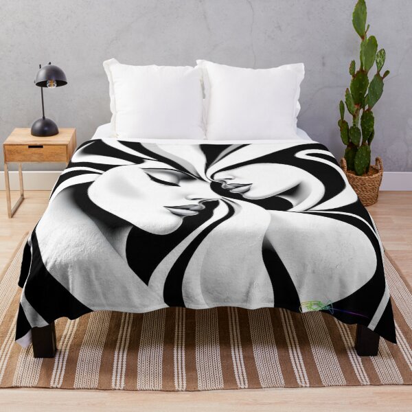 Item preview, Illusive Connection - Twin Faces Op Art Illusion designed and sold by Benito Del Ray.