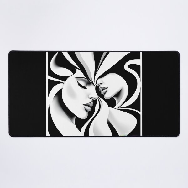Item preview, Illusive Connection - Twin Faces Op Art Illusion designed and sold by Benito Del Ray.