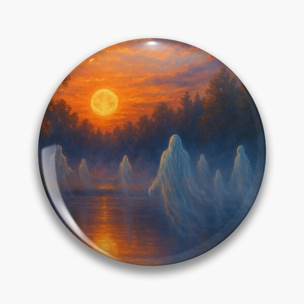 Item preview, Ethereal Halloween Art – Ghosts by the Lake designed and sold by SavageTeamArt.