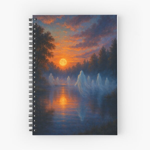 Item preview, Ethereal Halloween Art – Ghosts by the Lake designed and sold by SavageTeamArt.