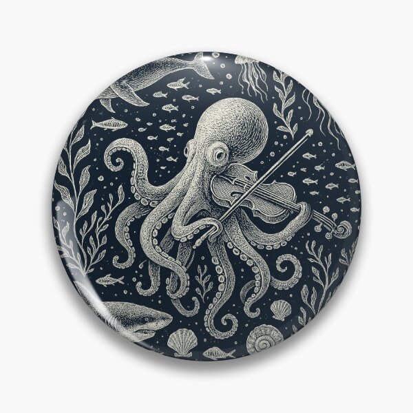 Item preview, Octopus Playing Violin Sea Life Music designed and sold by EdvvinStudios.