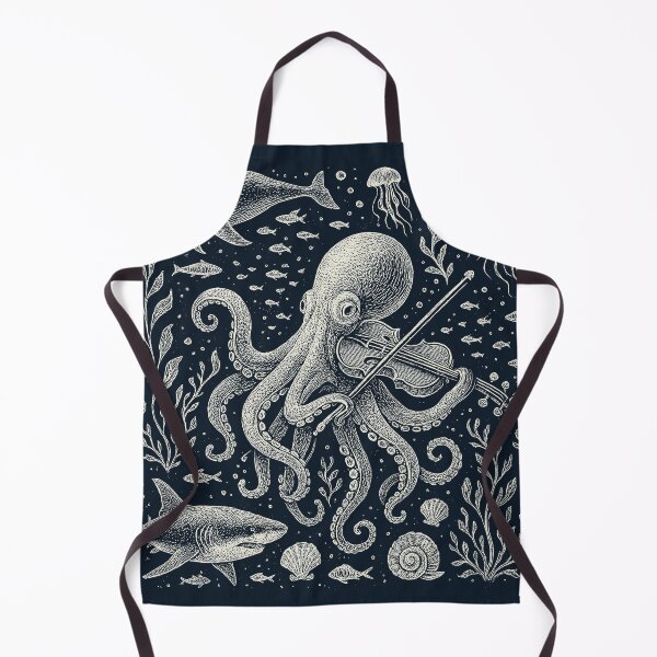 Item preview, Octopus Playing Violin Sea Life Music designed and sold by EdvvinStudios.