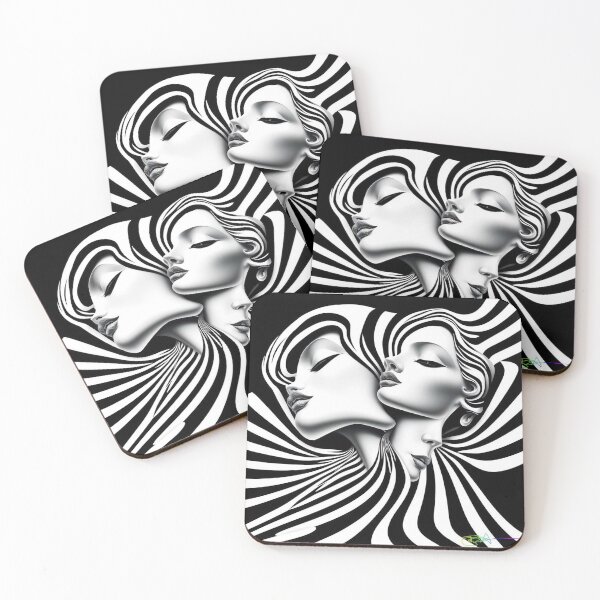 Item preview, Vision Spiral - Op Art Woman in Hypnotic Flow designed and sold by Benito Del Ray.