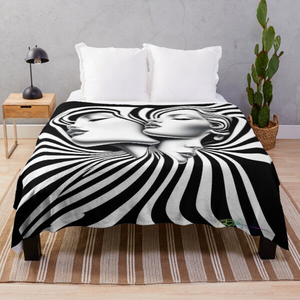 Item preview, Vision Spiral - Op Art Woman in Hypnotic Flow designed and sold by Benito Del Ray.