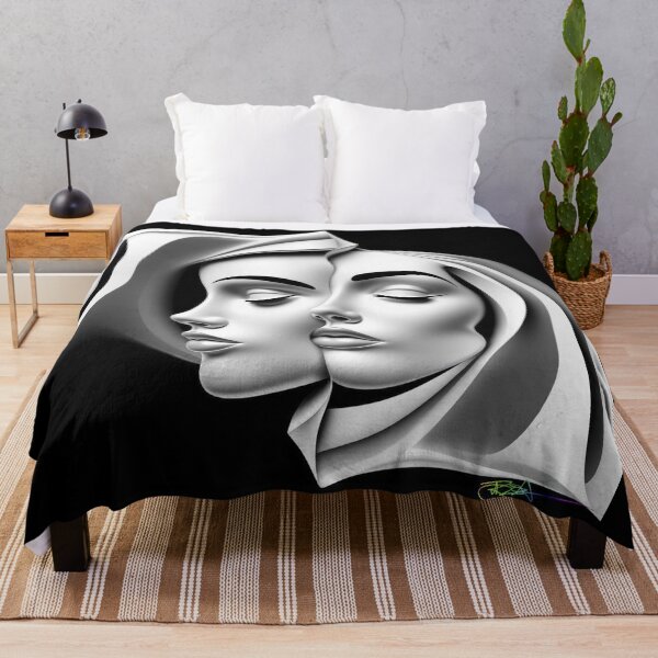 Item preview, Serene Illusion - Minimalist Dual Portrait Art designed and sold by Benito Del Ray.