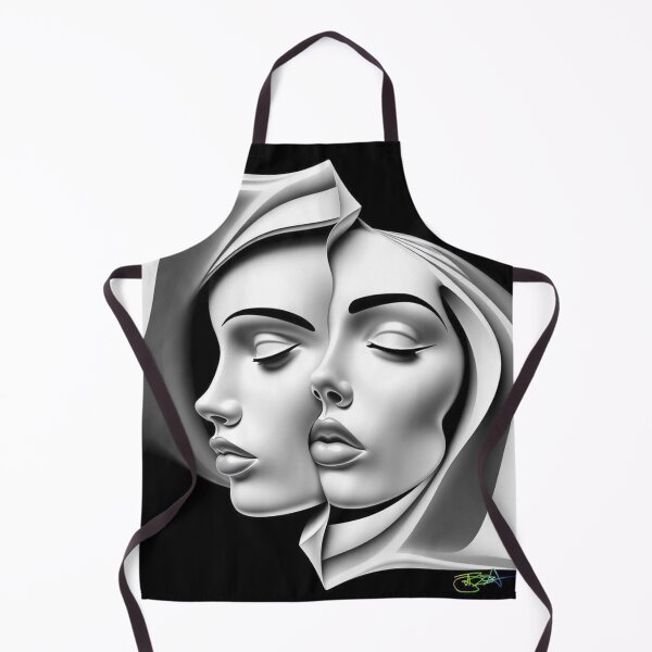 Item preview, Serene Illusion - Minimalist Dual Portrait Art designed and sold by Benito Del Ray.
