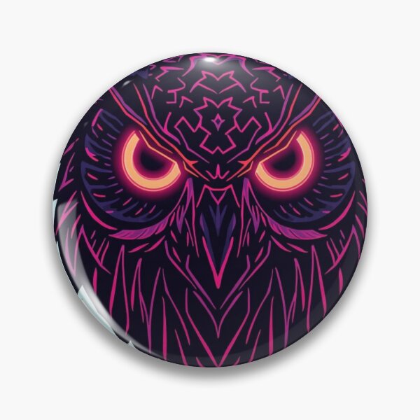 Item preview, Neon Owl Head – Glowing Tribal Style Design designed and sold by ZYNORAworld.
