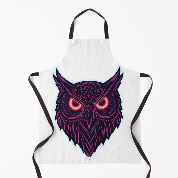 Item preview, Neon Owl Head – Glowing Tribal Style Design designed and sold by ZYNORAworld.