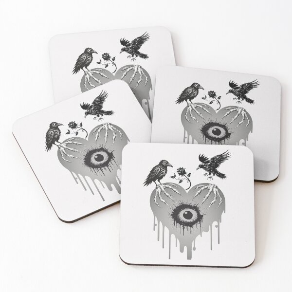 Item preview, Heart with eye and ravens designed and sold by KatNa.
