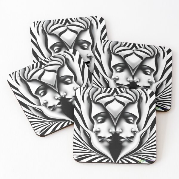 Item preview, Zebra Mirage - Surreal Twin Faces Optical Art designed and sold by Benito Del Ray.
