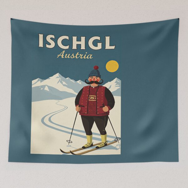 Item preview, Ischgl Austria Vintage Ski Resort Poster designed and sold by TeeARTHY.
