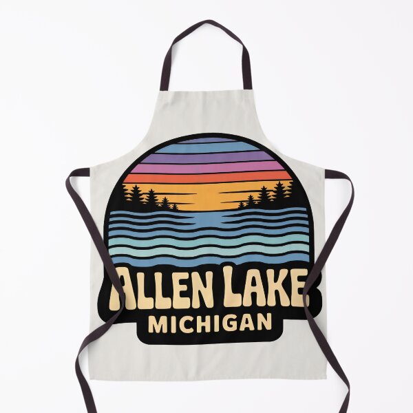 Item preview, Allen Lake, Michigan Retro Sunset designed and sold by TheOldMittenIllustrated.