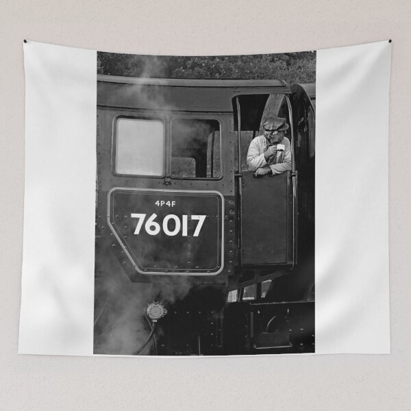Item preview, Steam train driver on tea break designed and sold by Random Railways.