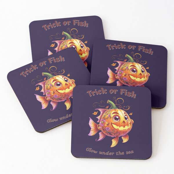 Item preview, Trick or Fish: Glow Under the Sea Halloween Pumpkin Fish designed and sold by DariaCraft.