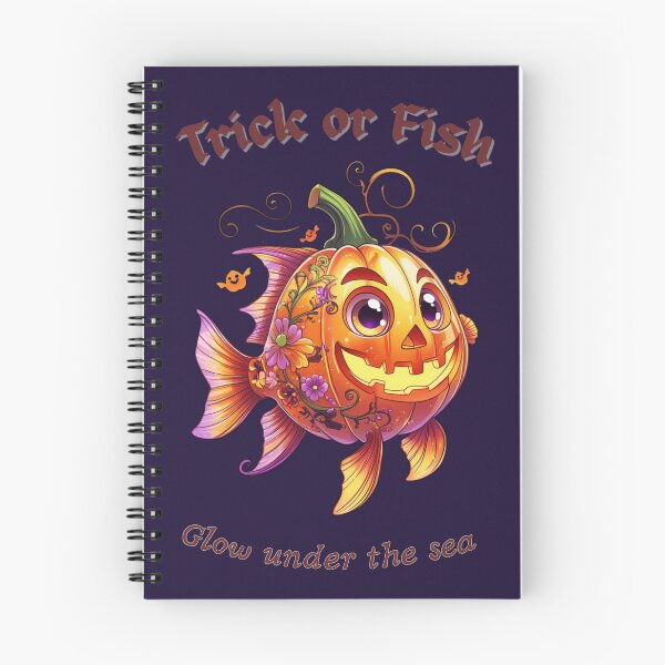 Item preview, Trick or Fish: Glow Under the Sea Halloween Pumpkin Fish designed and sold by DariaCraft.