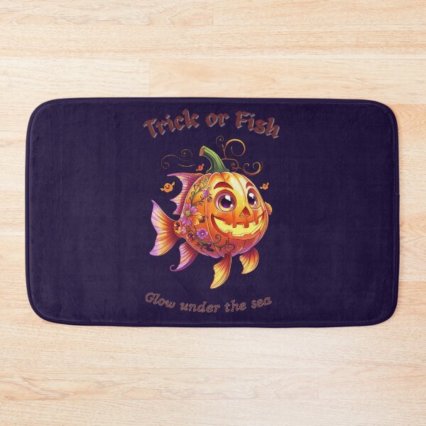 Item preview, Trick or Fish: Glow Under the Sea Halloween Pumpkin Fish designed and sold by DariaCraft.