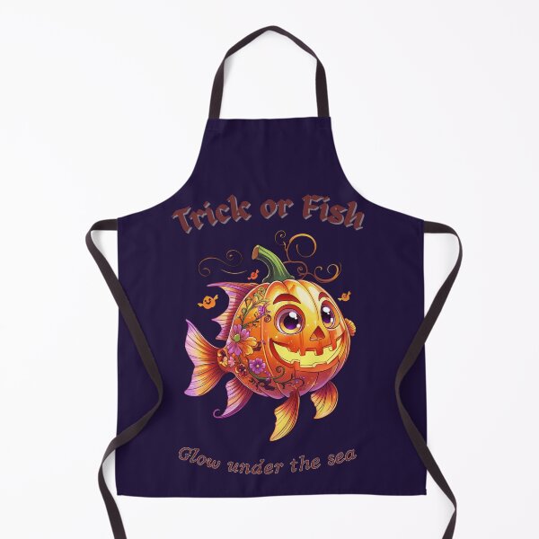 Item preview, Trick or Fish: Glow Under the Sea Halloween Pumpkin Fish designed and sold by DariaCraft.