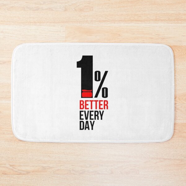 Item preview, 1% Better Every Day – Motivational Quote designed and sold by MeowLoka ⭐⭐⭐⭐.