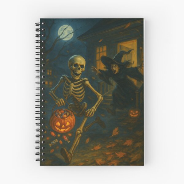 Item preview, Funny Halloween Art – Skeleton Candy Thief designed and sold by SavageTeamArt.