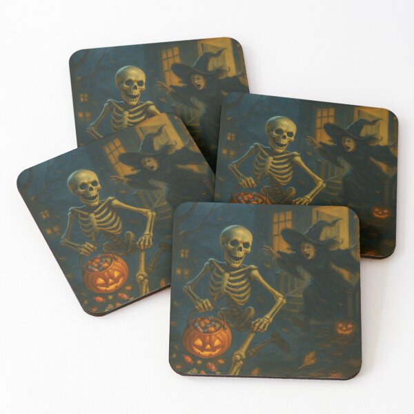 Item preview, Funny Halloween Art – Skeleton Candy Thief designed and sold by SavageTeamArt.