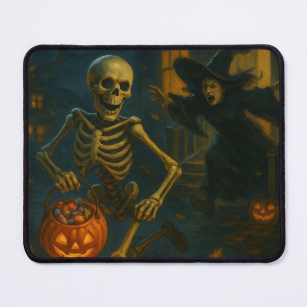 Item preview, Funny Halloween Art – Skeleton Candy Thief designed and sold by SavageTeamArt.
