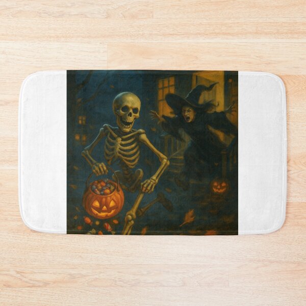 Item preview, Funny Halloween Art – Skeleton Candy Thief designed and sold by SavageTeamArt.