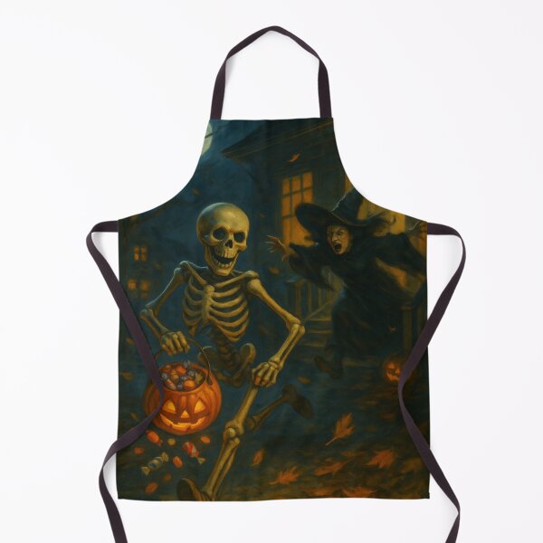 Item preview, Funny Halloween Art – Skeleton Candy Thief designed and sold by SavageTeamArt.