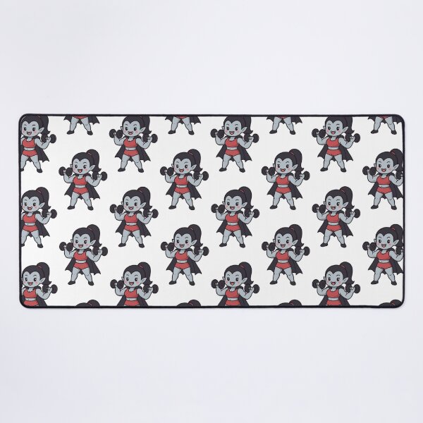 Item preview, Kawaii Vampire Girl Lifting Dumbbells designed and sold by ChillDraws.