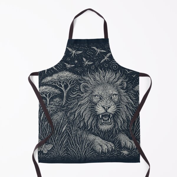 Item preview, Fierce Lion Savannah Grass Sun Doodle designed and sold by EdvvinStudios.