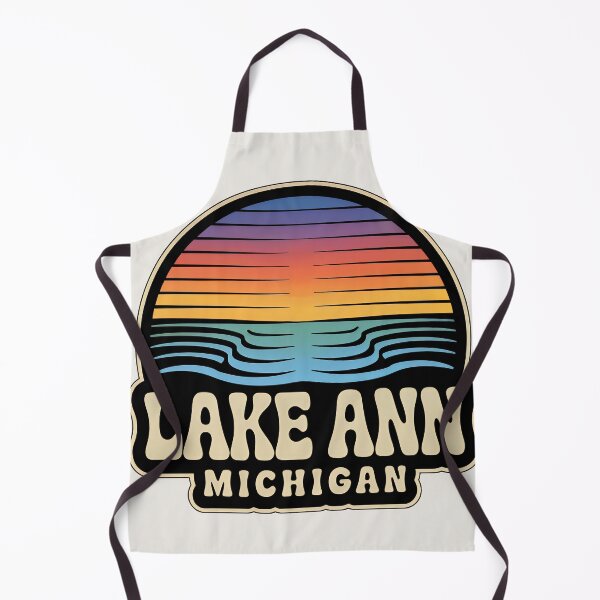 Item preview, Lake Ann, Michigan Retro Sunset designed and sold by TheOldMittenIllustrated.