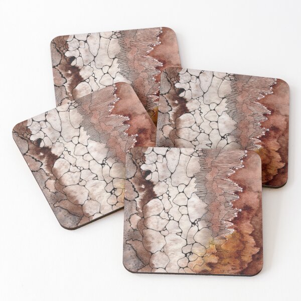 Item preview, Smokey Brown Earth Tones Crystal Abstract Neurographica designed and sold by Tezoodle Art.