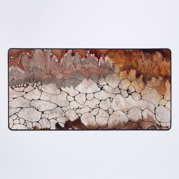 Item preview, Smokey Brown Earth Tones Crystal Abstract Neurographica designed and sold by Tezoodle Art.