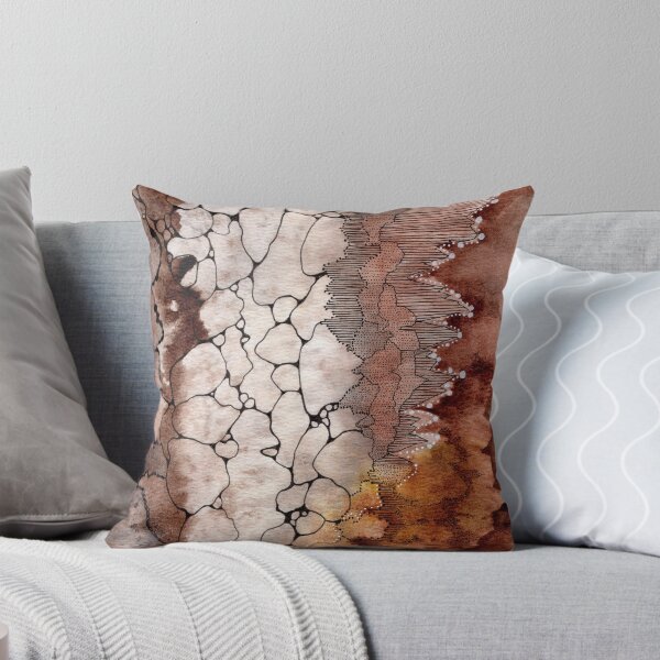 Item preview, Smokey Brown Earth Tones Crystal Abstract Neurographica designed and sold by Tezoodle Art.