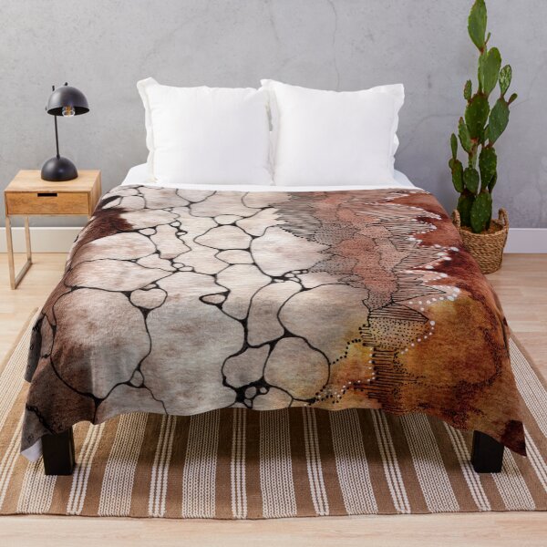 Item preview, Smokey Brown Earth Tones Crystal Abstract Neurographica designed and sold by Tezoodle Art.