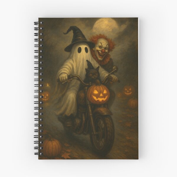 Item preview, Halloween Night Ride – Ghost, Cat & Clown designed and sold by SavageTeamArt.