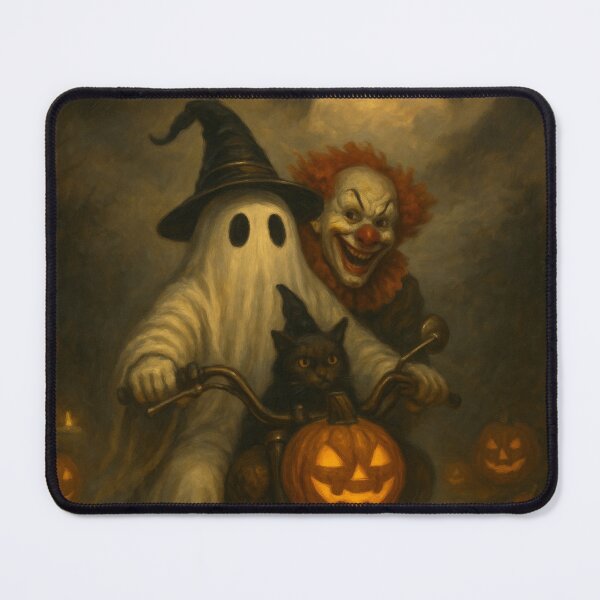 Item preview, Halloween Night Ride – Ghost, Cat & Clown designed and sold by SavageTeamArt.