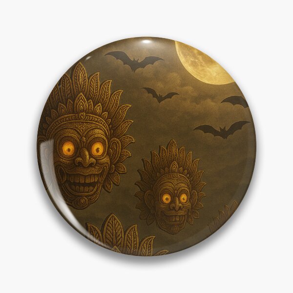 Item preview, Sri Lankan Luxe Halloween – Golden Bats & Kolam Mask  designed and sold by Ceylon Luxe Collections.