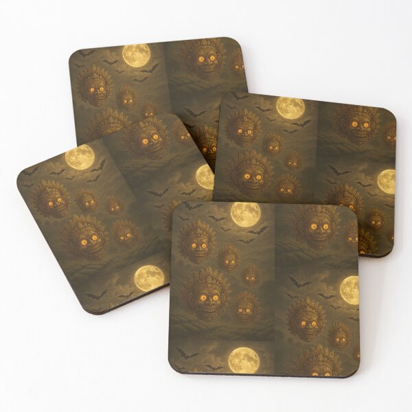 Item preview, Sri Lankan Luxe Halloween – Golden Bats & Kolam Mask  designed and sold by Ceylon Luxe Collections.