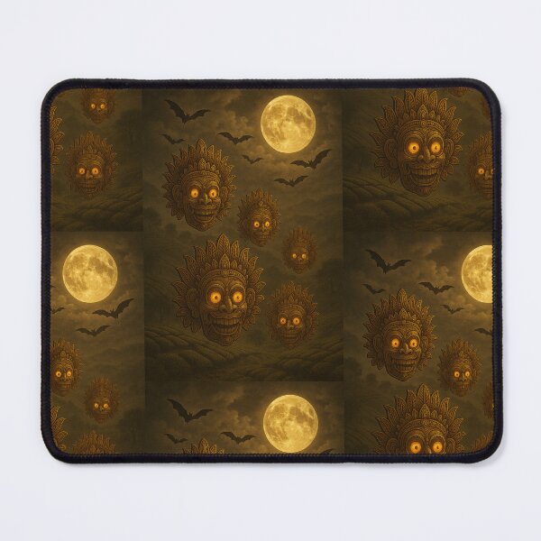 Item preview, Sri Lankan Luxe Halloween – Golden Bats & Kolam Mask designed and sold by Ceylon Luxe Collections.